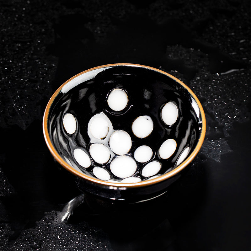 LU GUO WEI Handmade Hundred Flower Tea Bowl