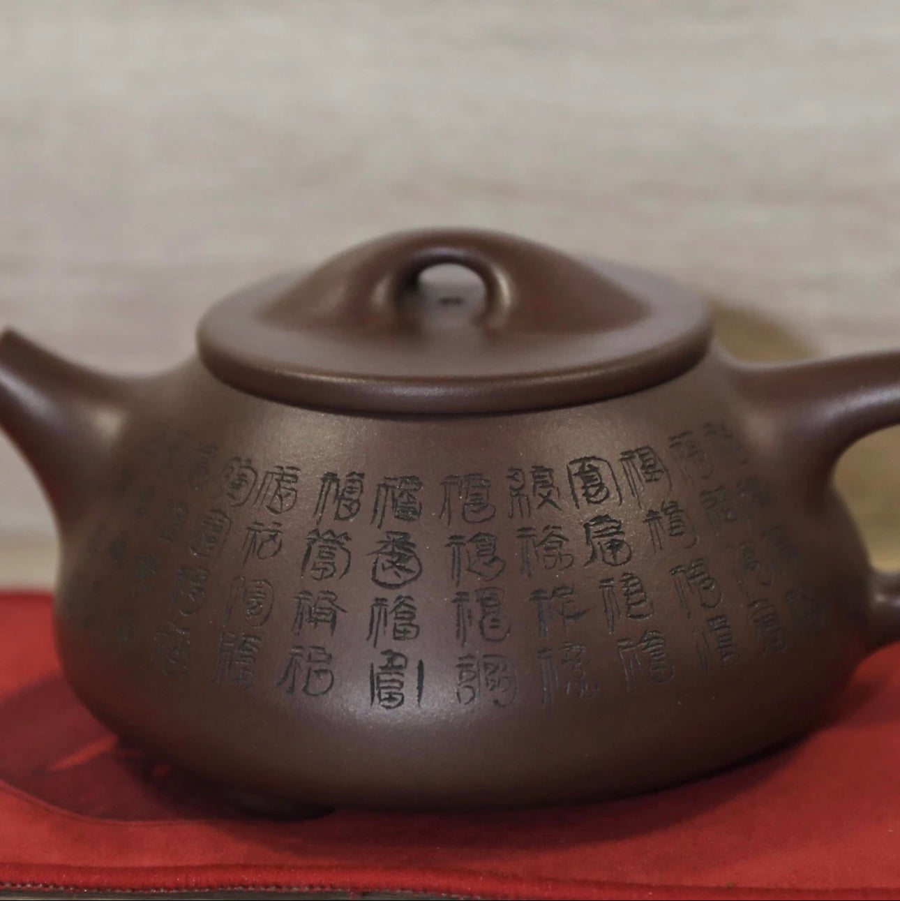 Purple clay teapot