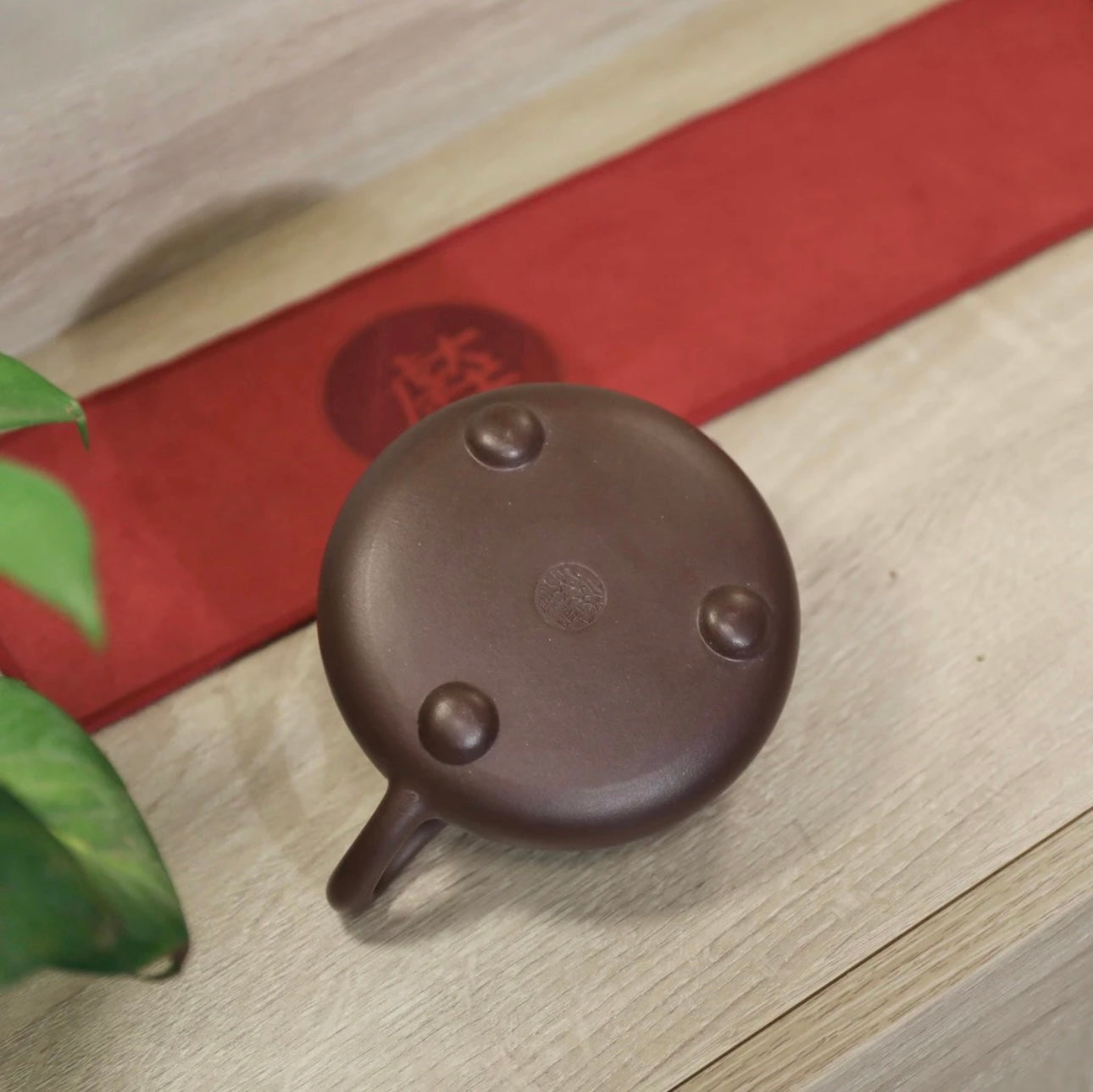 Purple clay teapot