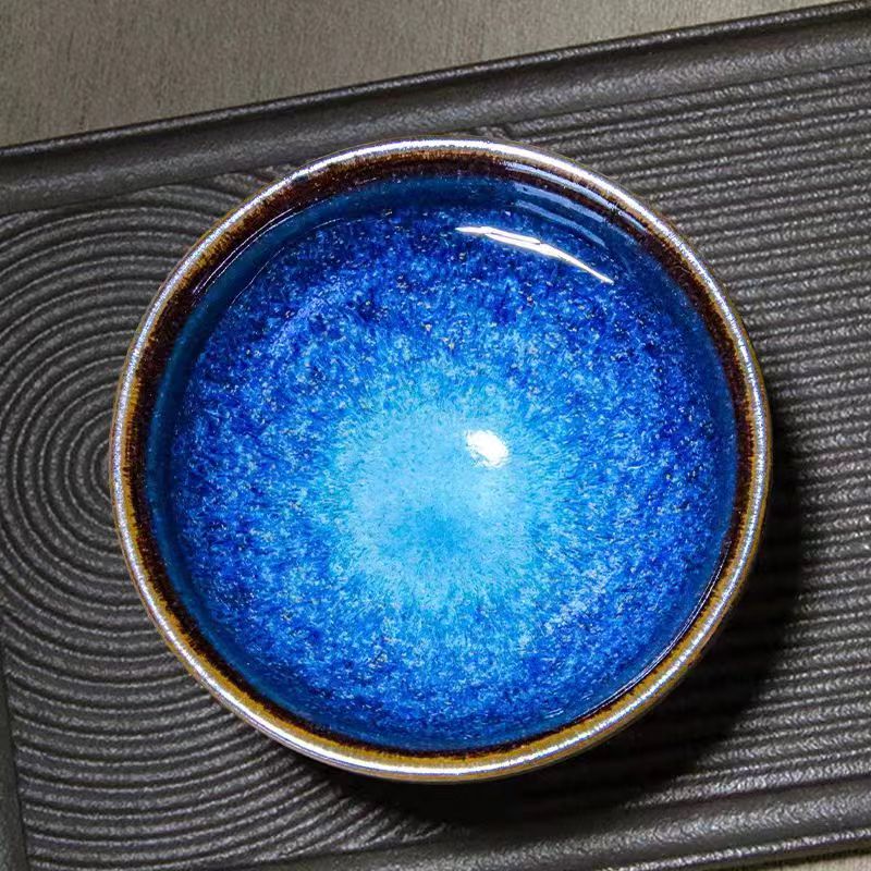 SUN JIAN XING Handmade Hundred Flower Tea Bowl