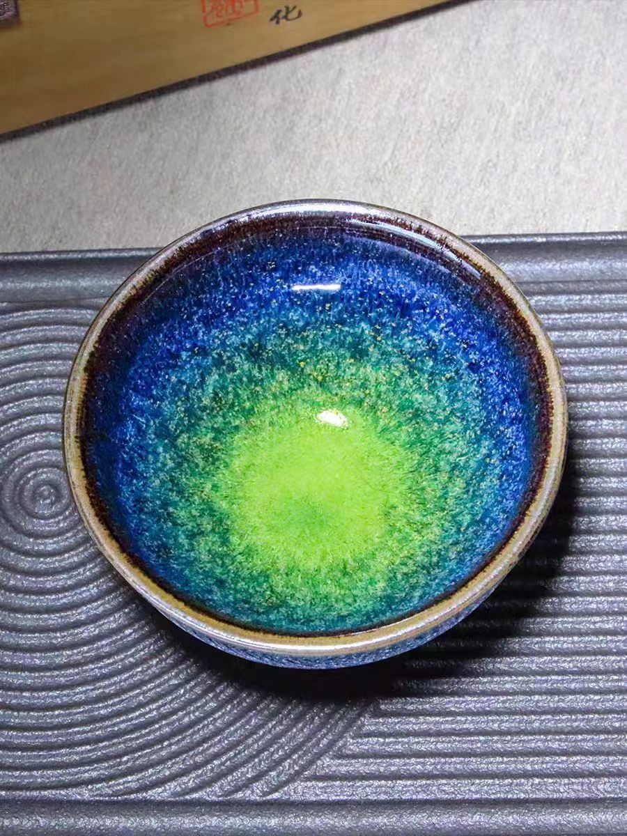 SUN JIAN XING Handmade Hundred Flower Tea Bowl