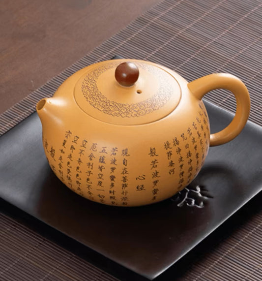 Buddhist Texts hand-painted Teapot
