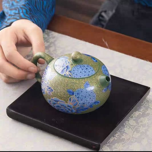 Hand-painted Flower Teapot