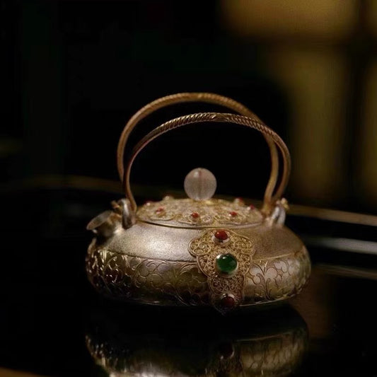 Silver Kettle Pot